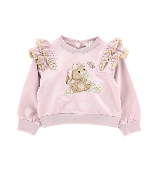 Monnalisa FELPA APERTA+ JOGGER FELP 39G506NP_7007_0090