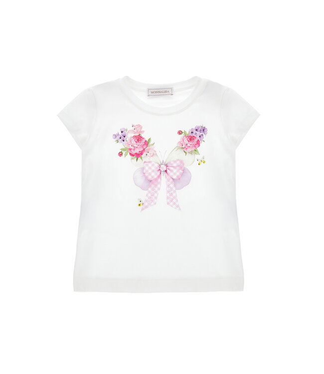 Monnalisa REGULAR TEE BUTTERFLY JER 11G603_7201_0099
