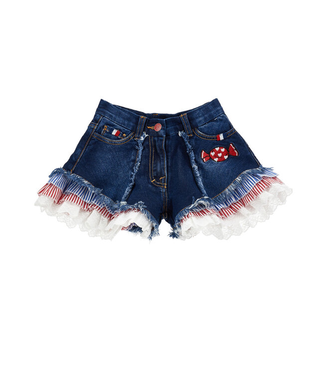 Monnalisa SHORT FROU FROU DENIM STR 19G401_7015_0055