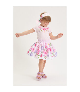 Monnalisa GONNA GARDEN PARTY RASO C 11G701_7623_0090