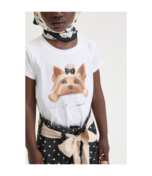 Monnalisa REGULAR TEE LITTLE DOG JE 11G623_7201_0099