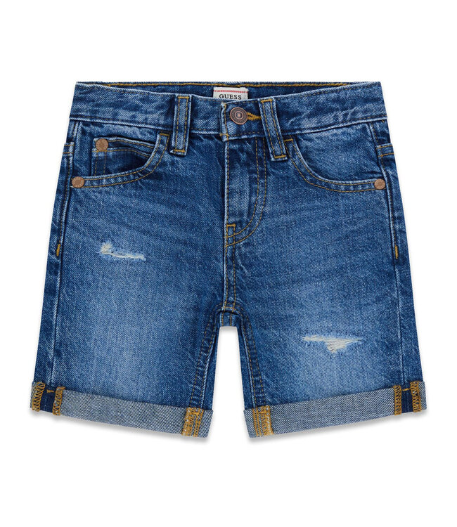Guess COTTON LINEN RIGID DENIM SHORT N6GD06_D41E0_CBAY
