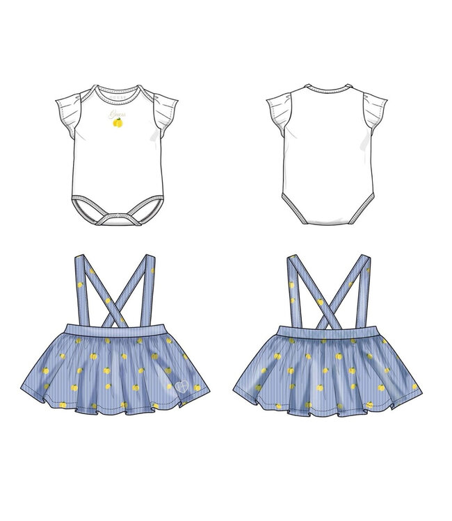Guess SET SS BODY+POPLIN SKIRTALL S6GG06_K6YW0_G011