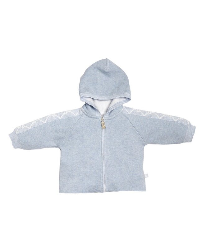First 6202032 azzuro knitted FIRST®SIGNATURE hooded jacket
