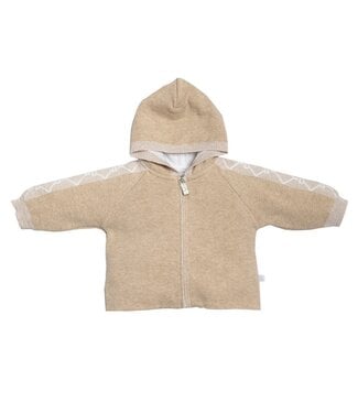 First 6202032 beige knitted FIRST®SIGNATURE hooded jacket