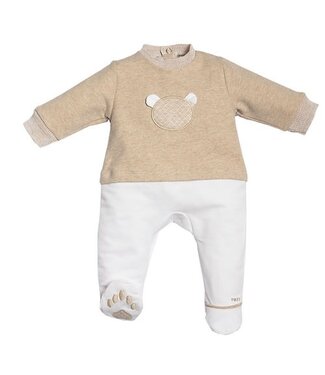 First Romper with teddy face & paw feet 6203120_3501