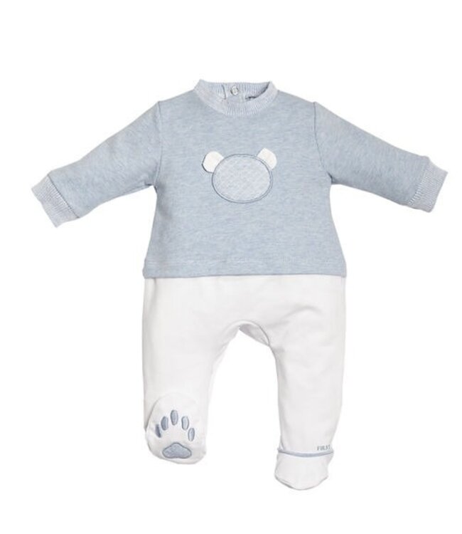 First Romper with teddy face & paw feet 6203120_6701