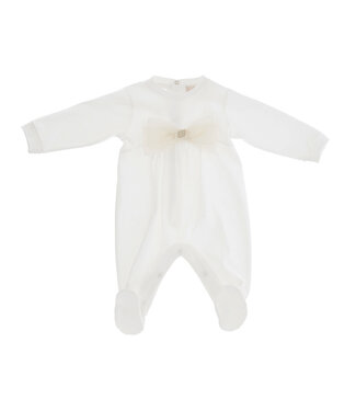 Miss Blumarine TUTINA IN JERSEY CON FIOCCO IN ORGANZA PANNA CHIARO