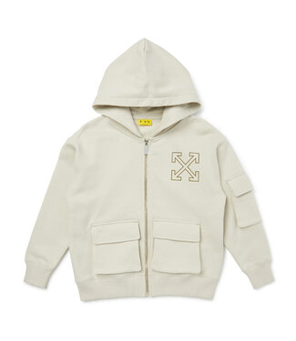 Off White ARROW CARGO HOODIE ZIP OBBE005S26FLE0010050