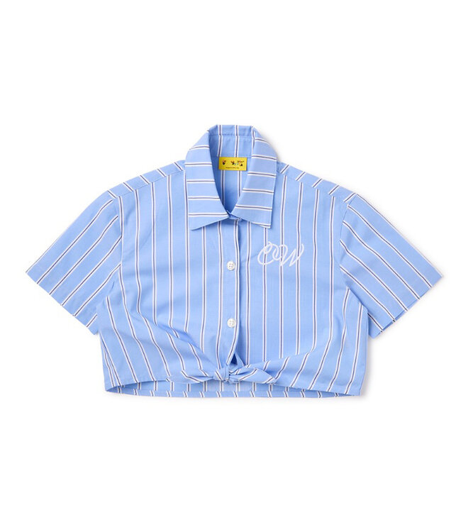 Off White OW EMBRO BOW SHIRT + SHORT OGGA018S26FAB0014030