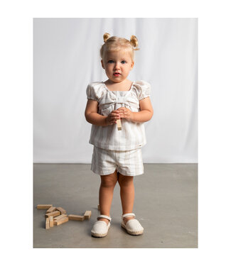 Mayoral Striped shirt and short set 1211_069