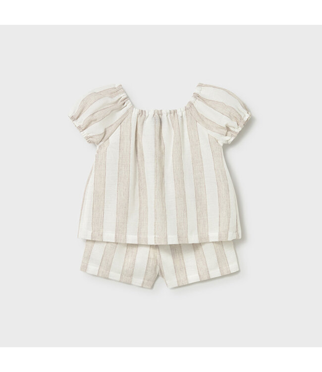 Mayoral Striped shirt and short set 1211_069
