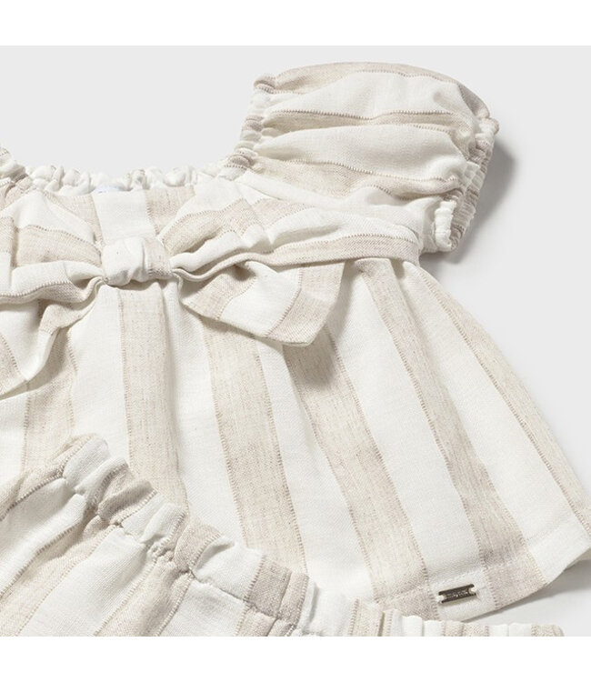 Mayoral Striped shirt and short set 1211_069