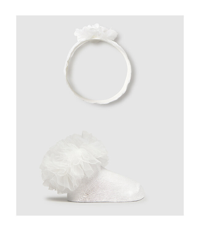 Mayoral Headpiece and sock set 9055_035