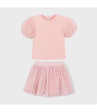 Mayoral S/sl tulle t shirt 3001_047 + Tul skirt 3901_047