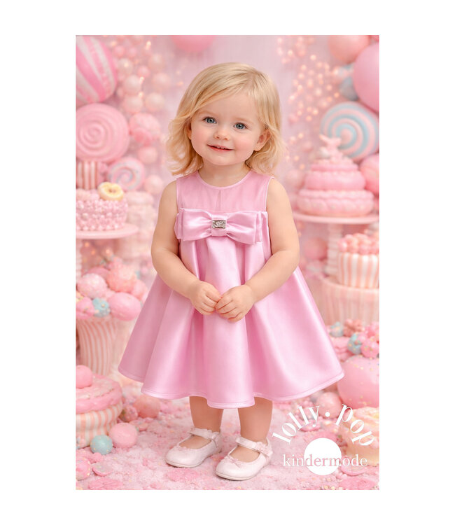 Miss Blumarine ABITO IN DOUCHESSE CON FIOCCO ROSA VIVO