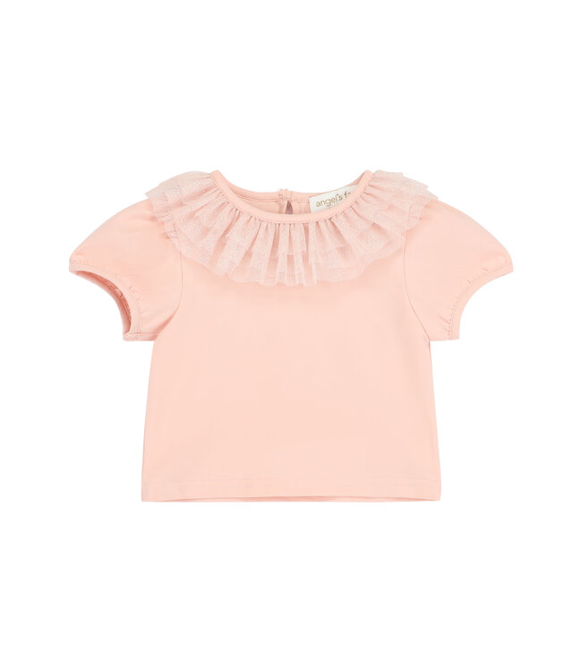 Angels Face ENID SPARKLE TULLE COLLAR BABY TOP SWEET BLUSH + KITTY BABY TUTU BLUSH