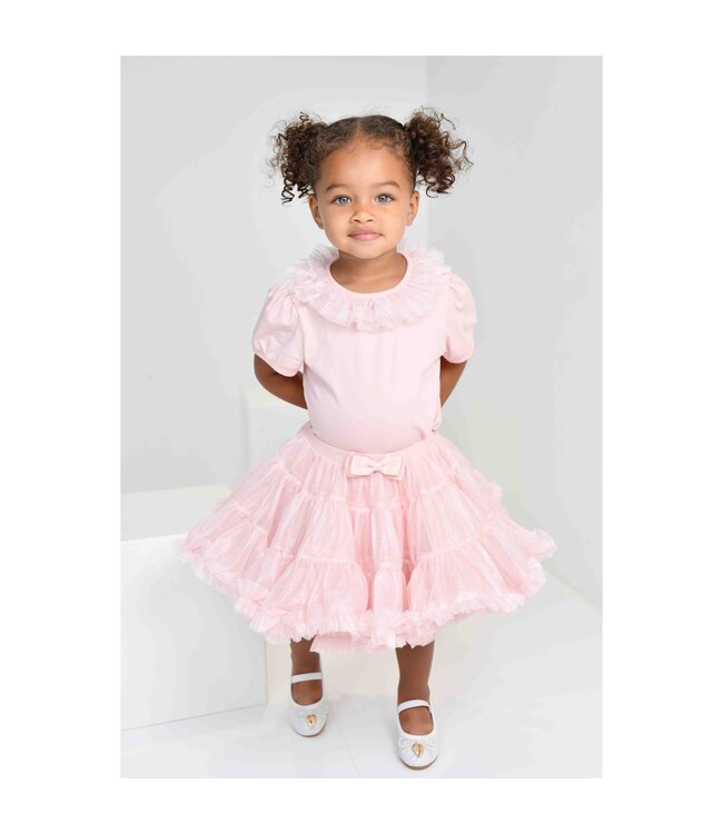 Angels Face ENID SPARKLE TULLE COLLAR BABY TOP SWEET BLUSH + KITTY BABY TUTU BLUSH