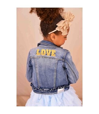 Angels Face GIGI LOVE LOGO DENIM JACKET DENIM BLUE