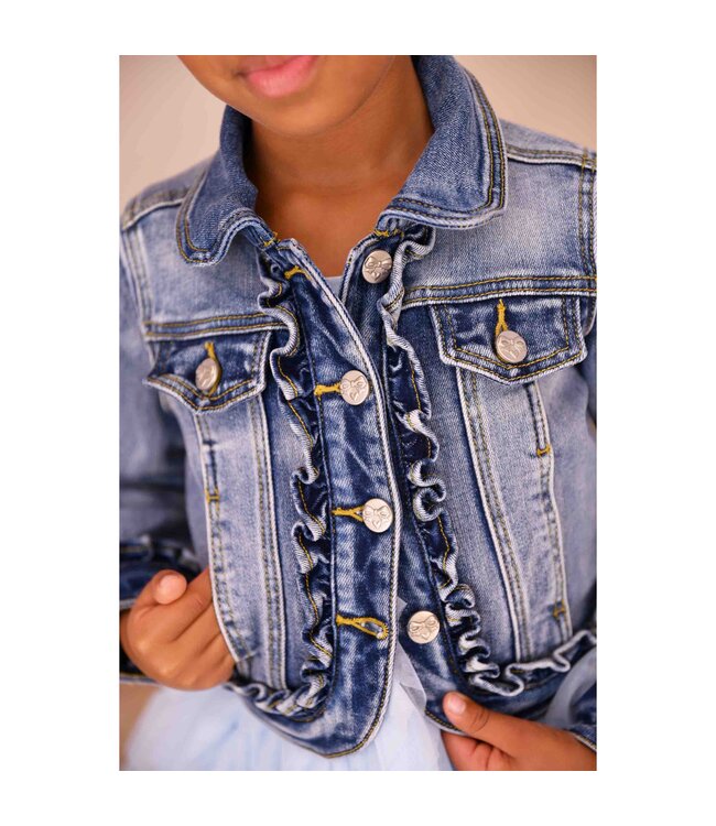 Angels Face GIGI LOVE LOGO DENIM JACKET DENIM BLUE