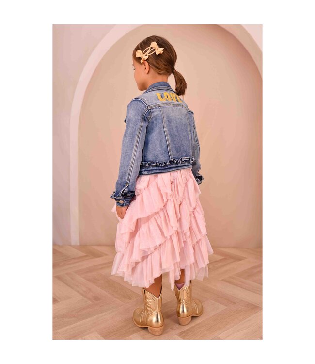 Angels Face GIGI LOVE LOGO DENIM JACKET DENIM BLUE
