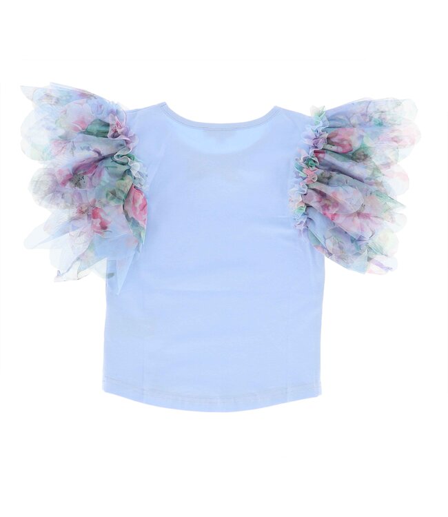 Angels Face LORETTA GARDEN FLOWER TOP + PIXIE GARDEN FLOWER PRINT TUTU PRETTY BLUE