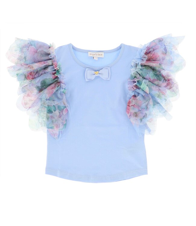 Angels Face LORETTA GARDEN FLOWER TOP + PIXIE GARDEN FLOWER PRINT TUTU PRETTY BLUE