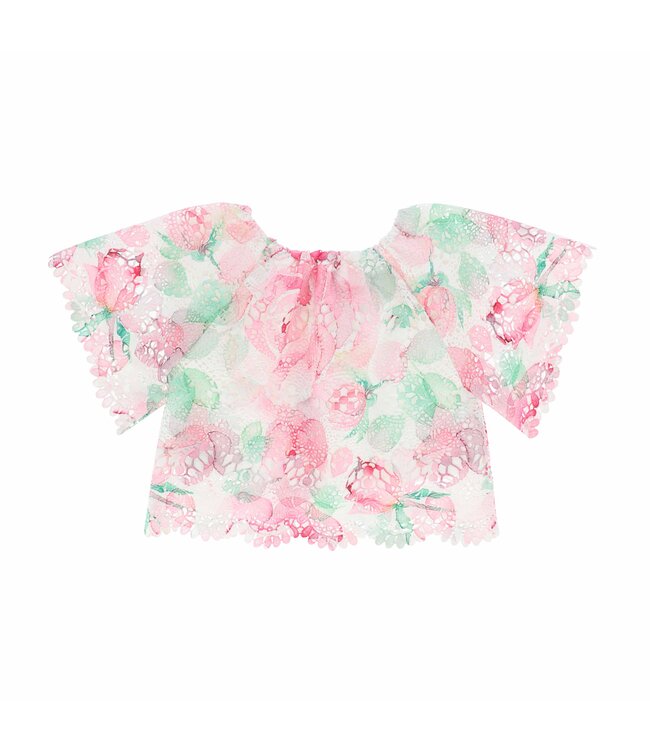 Angels Face MARIA MIX PRINTED LACE TOP + SARAH MIX PRINTED LACE SHORTS SNOWDROP/MIX