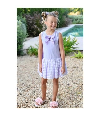 Angels Face PENELOPE TEE DRESS WITH FRILLY SKIRT LAVENDER