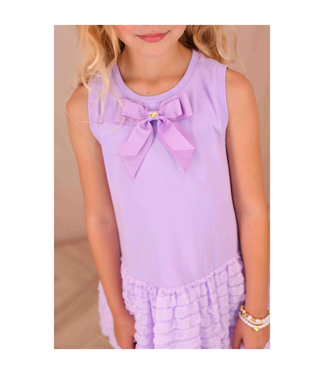 Angels Face PENELOPE TEE DRESS WITH FRILLY SKIRT LAVENDER