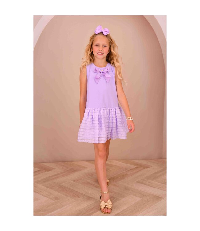 Angels Face PENELOPE TEE DRESS WITH FRILLY SKIRT LAVENDER