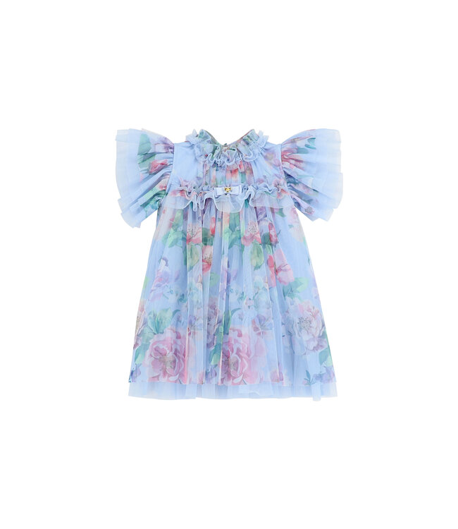 Angels Face WENDY GARDEN FLOWER TULLE BABY DRESS PRETTY BLUE