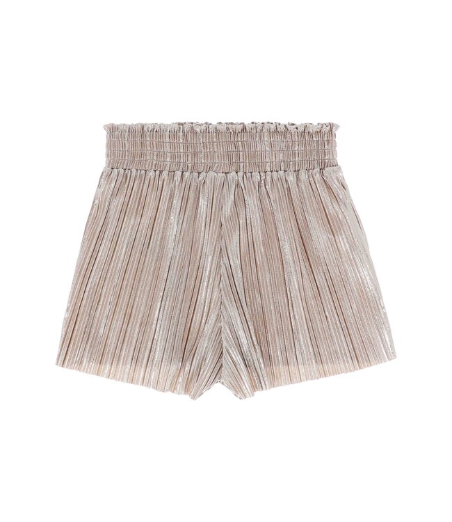 Angels Face FORTUNA METALLIC PLEATED TOP + FORTUNA METALLIC PLEATED SHORTS CHAMPAGNE