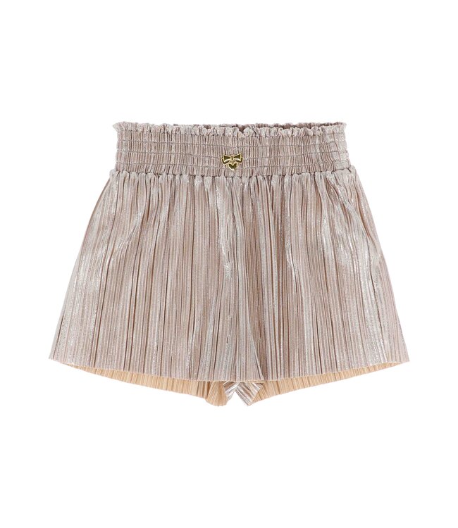 Angels Face FORTUNA METALLIC PLEATED TOP + FORTUNA METALLIC PLEATED SHORTS CHAMPAGNE