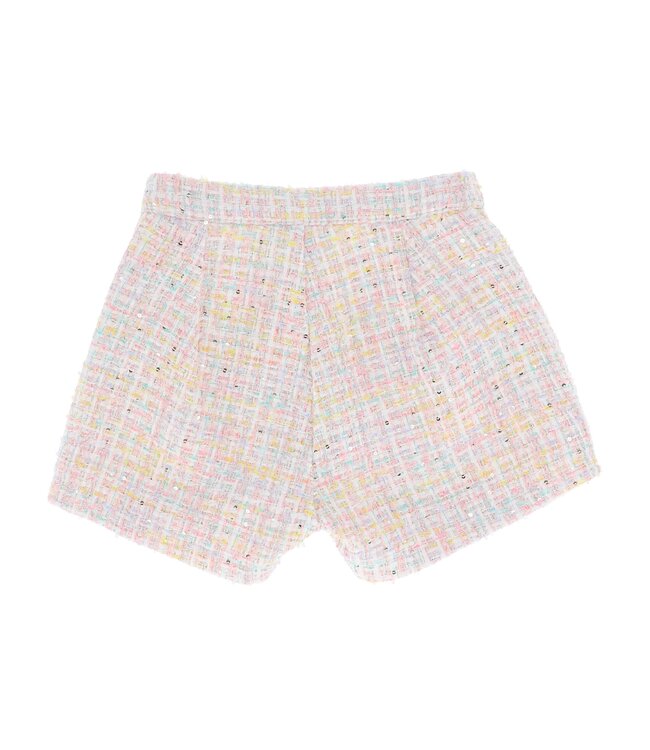 Angels Face DELORA TWEED BOW TOP SNOWDROP + NESSA TWEED SHORTS PINK MIX