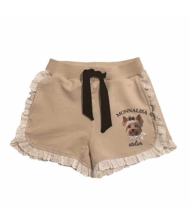 Monnalisa SHORT CON SANGALLO FELPA 19G410_7031_0002
