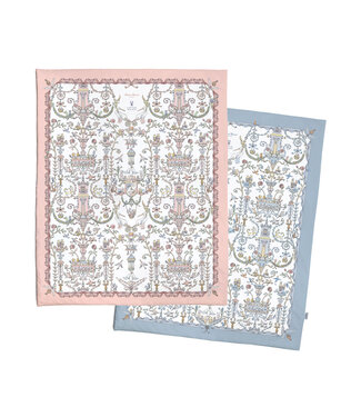 Atelier Choux Reversible Quilt - Toile de Jouy Pink