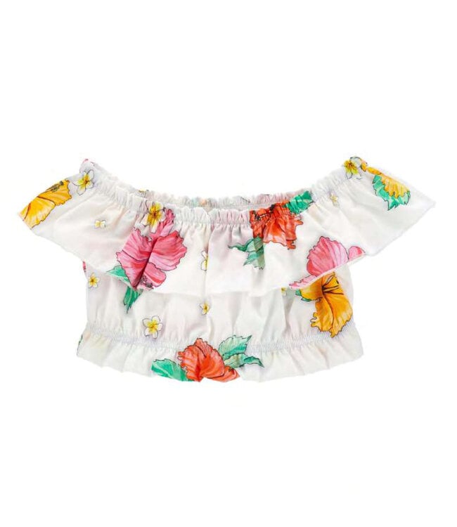 Monnalisa TOP + GONNA POPELINE ST.HIBISCUS 11H310_8656_0099