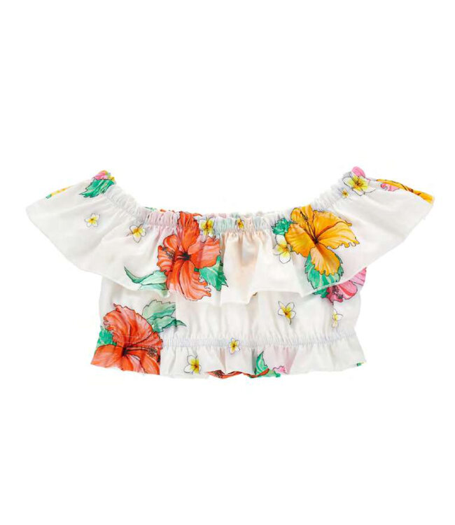 Monnalisa TOP + GONNA POPELINE ST.HIBISCUS 11H310_8656_0099