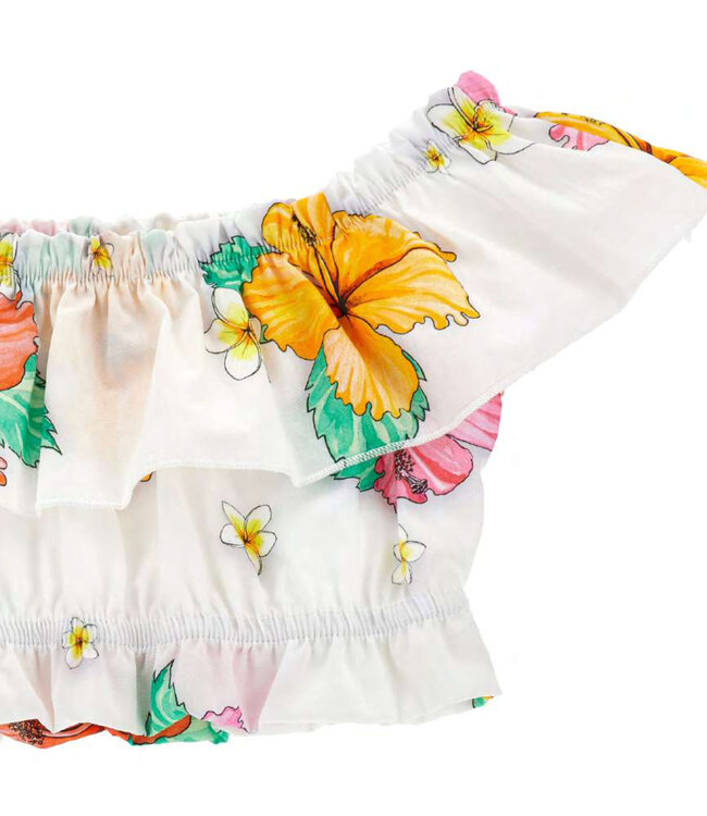 Monnalisa TOP + GONNA POPELINE ST.HIBISCUS 11H310_8656_0099