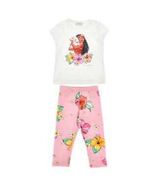 Monnalisa REGULAR TEE + LEGGINGS JERSEY DI COT 11H632_8201_0099