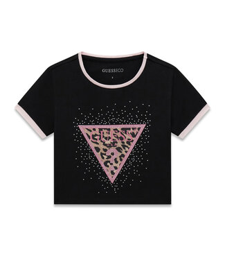 Guess CROP SS T-SHIRT J6YI11_K3716_JBLK