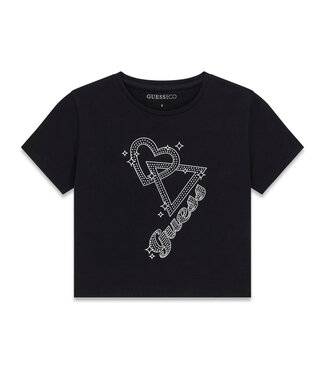 Guess SLIM FIT CROP SS T-SHIRT J6YI37_K3776_JBLK
