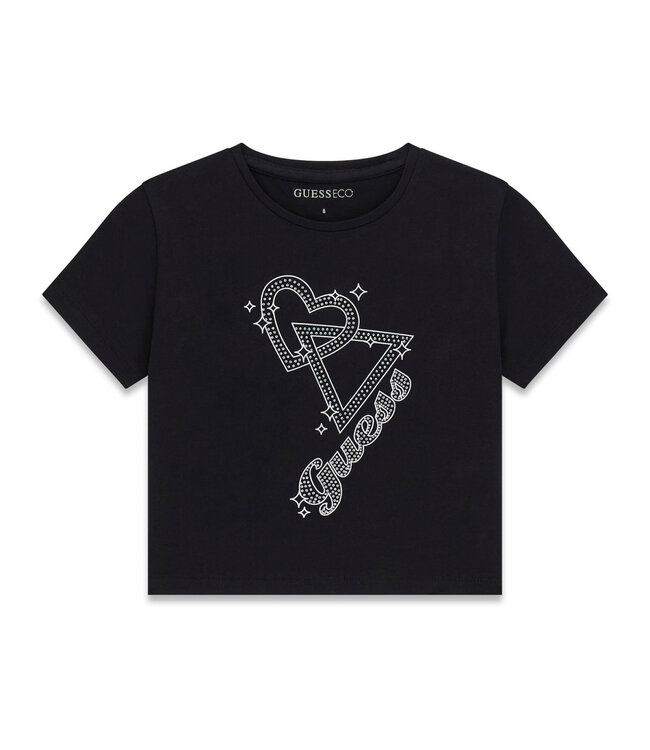 Guess SLIM FIT CROP SS T-SHIRT J6YI37_K3776_JBLK