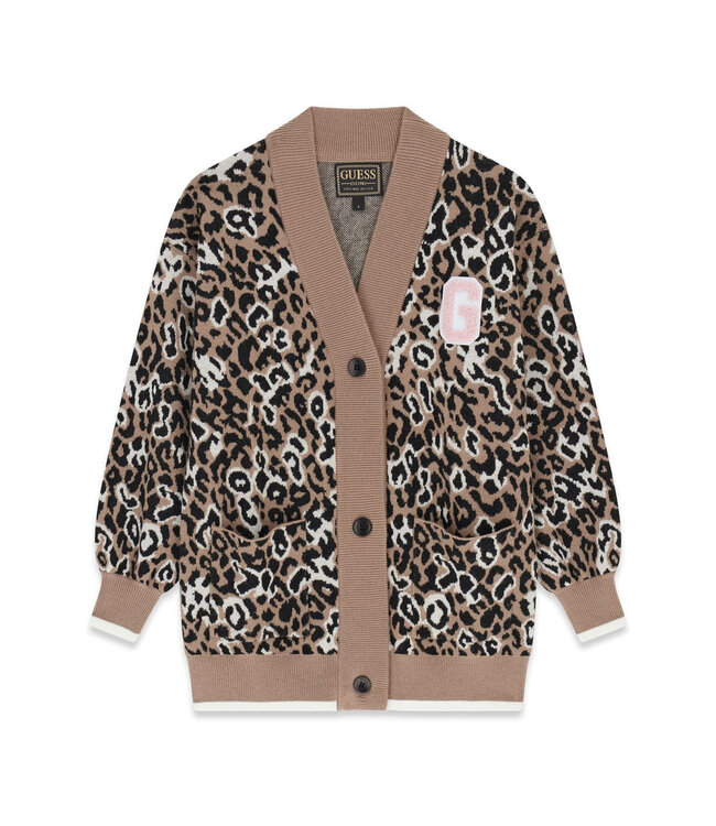 Guess LS LEOPARD CARDIGAN J6YR02_Z0831_PMN4