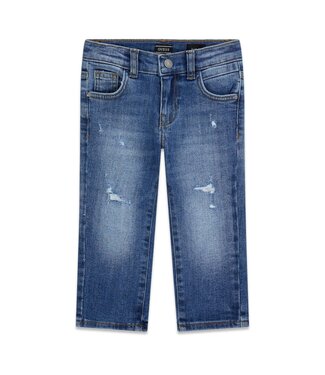 Guess SLIM COMFORT DENIM PANTS W/DAM N6YA03_D1265_BNRT