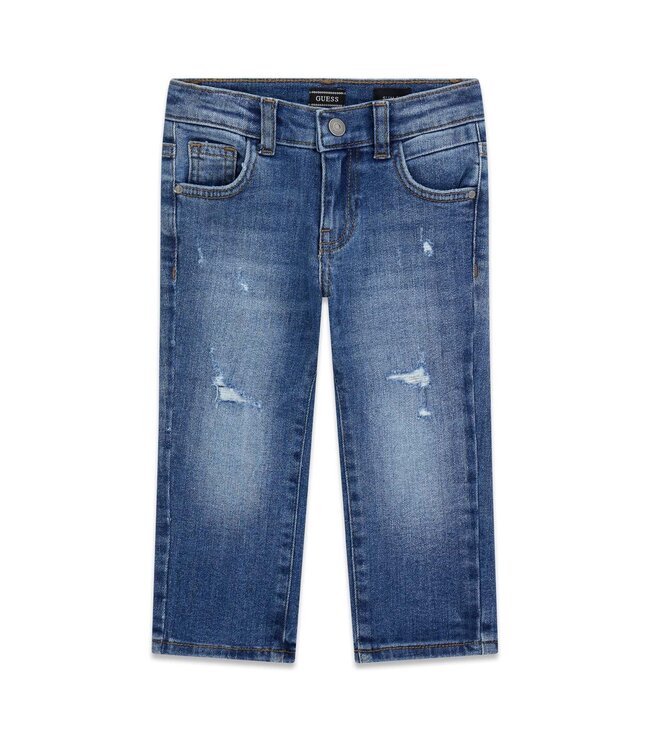 Guess SLIM COMFORT DENIM PANTS W/DAM N6YA03_D1265_BNRT