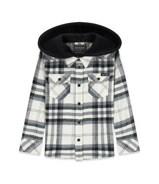 Guess FLANNEL HOODED ADJUSTABLE LS S N6YH01_W2737_LM0A