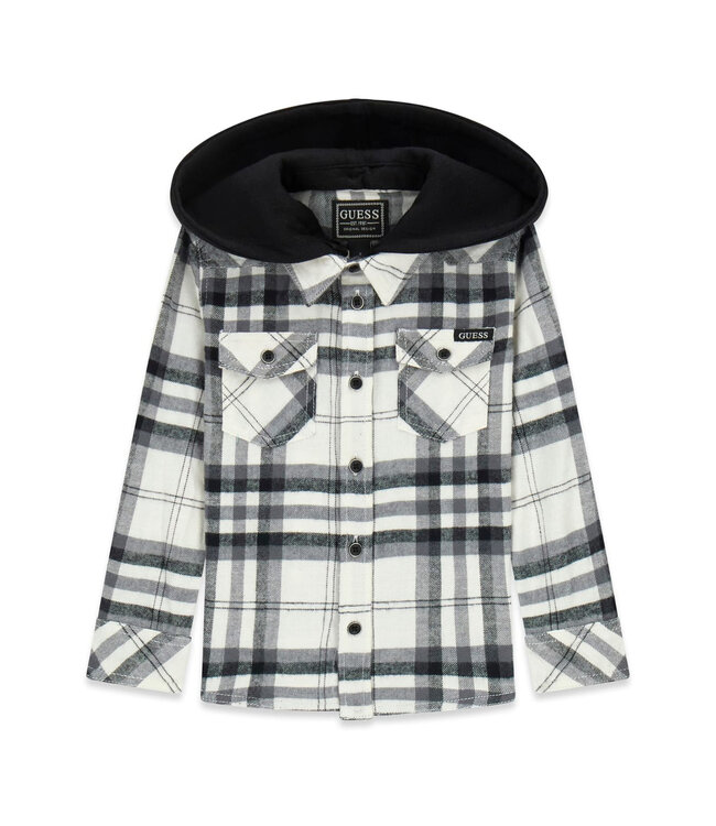 Guess FLANNEL HOODED ADJUSTABLE LS S N6YH01_W2737_LM0A