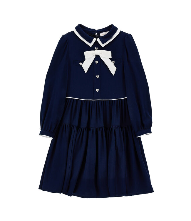 Monnalisa ABITO CON CONTRASTI TWILL 18HAHA_8114_056S